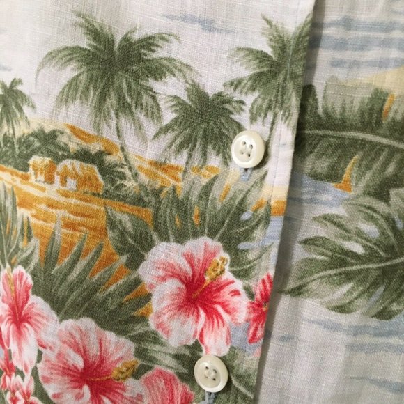 Vintage Lauren Linen Hawaian Women's Shirt Blouse - Picture 5 of 6